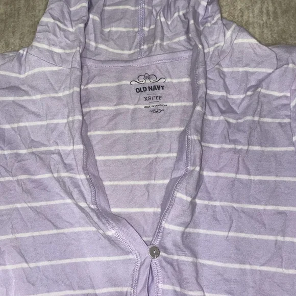 Old Navy  |   Striped Hoodie - Purple and white - Picture 2 of 11